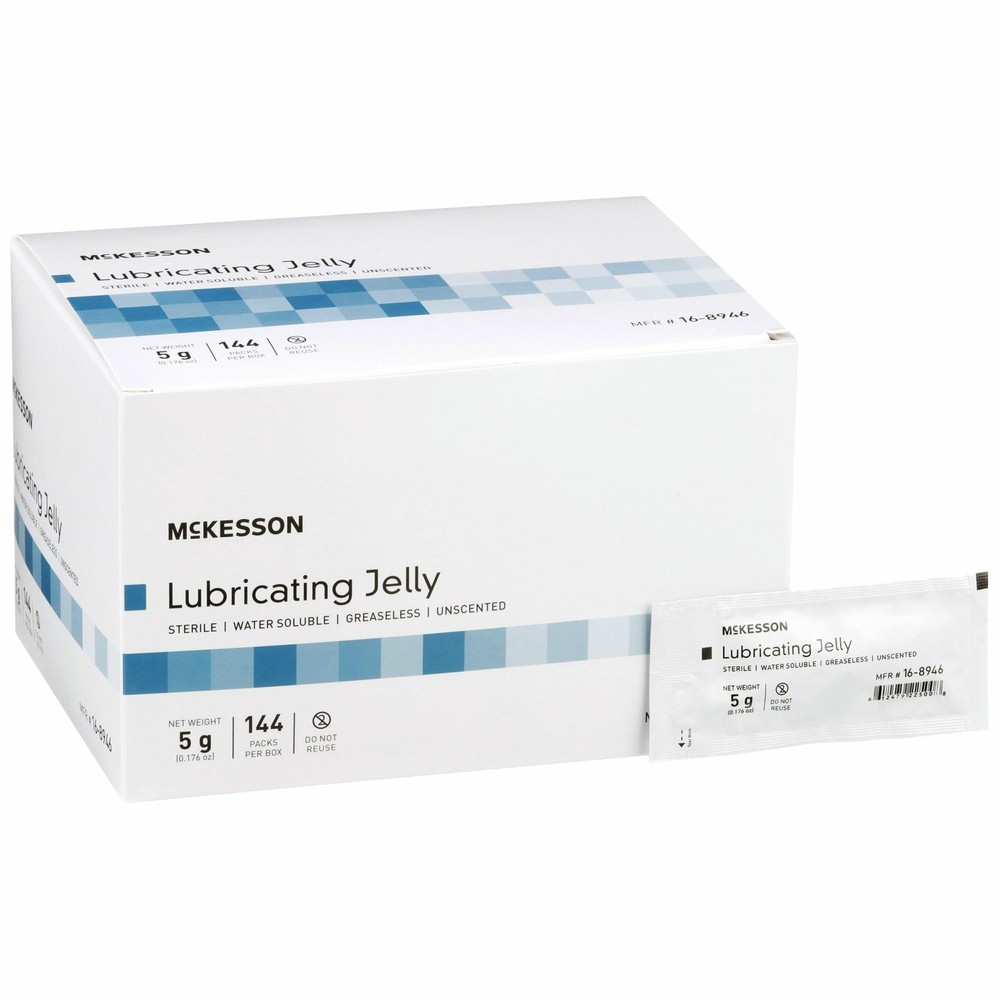 McKesson Lubricating Jelly Sterile 5 Gram Individual Packet 864 per Case 16-8946