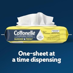 Cottonelle Summer Fresh Scented Flushable 1 Count (Pack of 84), Rgd Flptp Bdl