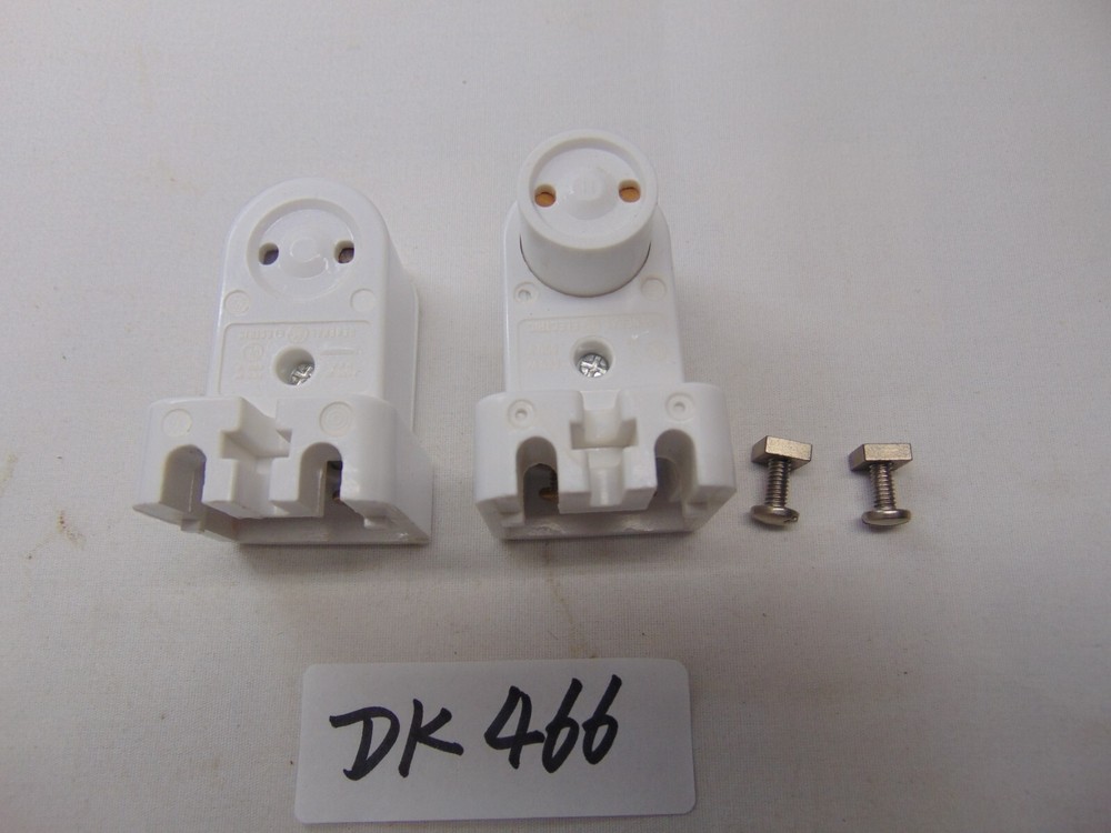 General Electric Horizontal Fluorescent Lampholder Fx 4008 & 4009 Lot USA 360 W
