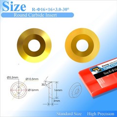 Ci0 16mm Round TIN Carbide Inserts Cutters Knifes Titanium plating Indexable …