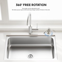 Built-in Kitchen Sink Soap Dispenser with Extension Tube Kit – Brushed Nickel