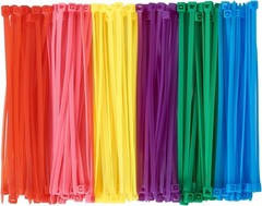 500/600Pcs (100 / Color) Small Colored Zip Ties 4 Inch Multi-Color Zip Wire Tie