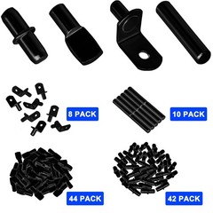 104Pcs Shelf Pins Pegs Kit,4 Styles Shelf Support Pegs,Bookshelf Pegs for She…