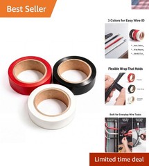 Waterproof PVC Electrical Tape Set – 5.1 Mil Insulation, 0.62 in x 32.8 ft Rolls