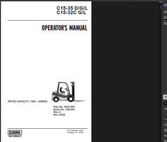 CLARK C25L FORKLIFT OPERATORS SERVICE REPAIR SHOP MANUAL PDF ON USB