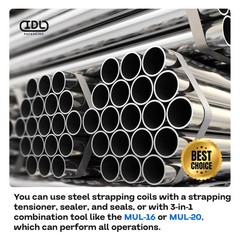 1/2″ x .020″ x 300′ Steel Strapping Coil (1100 Lbs Break Strength) in Self-Di…