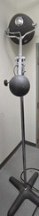Large 9′ Antique Industrial Surgical Light Chrome & Gray In Original Condition