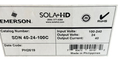 NEW SOLA SDN-40-24-100C POWER SUPPLY SDN 4024100C