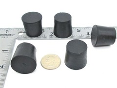 1″ Solid Black Rubber Stoppers Tapered Plug Rubber Cork Fits 1″ ID