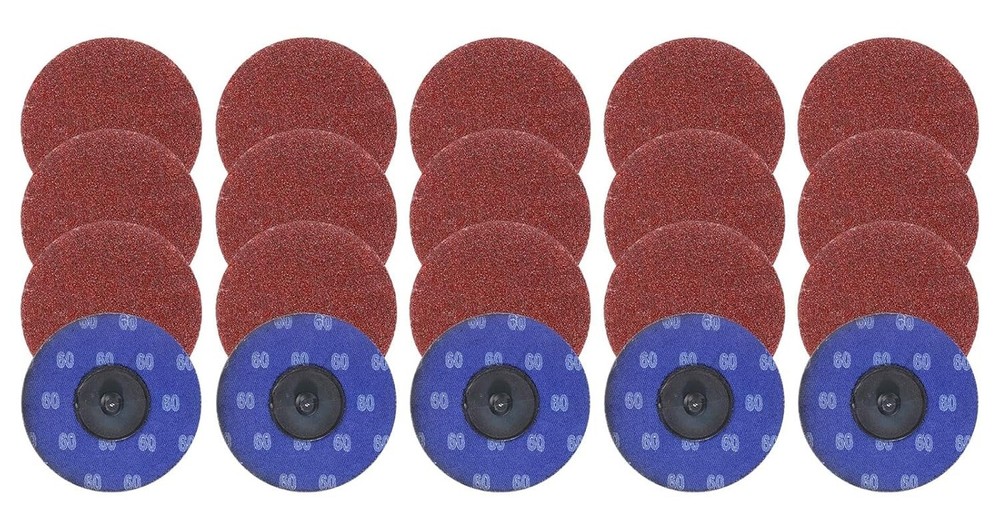 25PCS 3″ Sanding Discs Die Grinder Quick Change Disc R-Type 60 Grit For Drill