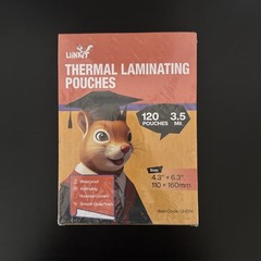 Uinkit Thermal Laminating 120 Pouches 3.5 Mil 4.3 x 6.3 Inch Smooth Gloss Finish