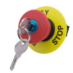 1 NC 22mm Red Stop Push Button Switch Key Reset AC 660V 10A ，1 Years HB2-ES142