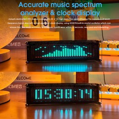 Bluetooth 5.0 Audio Spectrum MIC Pickup VFD Sound Level Meter Display w/ AGC