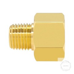 2PCS Brass Pipe Fitting 1/4″ NPT Male to 1/2″ NPT Female Thread Reducer Adapter
