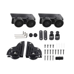 Rolling Library Sliding Ladder Hardware Kit with Brake 3.3FT Round Tube.