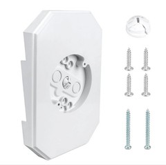 Set of 2: 1/2″ Double Lap Siding Mounting Kit. White. 8141DBL