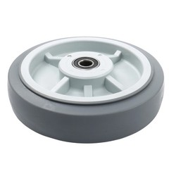 4 Pack 8″ Caster Wheels Replace Polyurethane 1/2″ Axle Hole 900 Pounds Gray