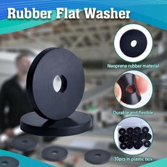 Rubber Washer 30Pcs 1 Inch OD x 1/4 Inch ID x 1/8 Inch Thickness, Flat Washer…