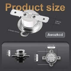 UL CUL KSD301 Thermal Protection Switch 125V 16A 155C 311F O Size: 155°C/311°F