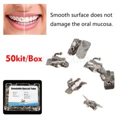 5 Boxes Dental Bondable Non-Convertible Single Roth 022 Buccal Tube 50 Kits FDA