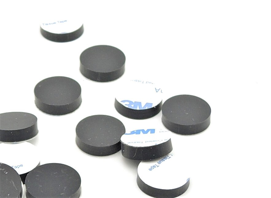 3/4″ Rubber Feet for Foot Pedals 3/16″ Thick 3M Backing Various Package Sizes