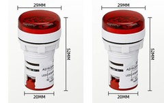 HQ 22mm LED Frequency Meter 20 ~ 75 Hz 50Hz 60Hz / AC24~AC500V 110V 220V 240V