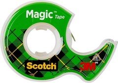12-Rolls Scotch Magic Tape in Dispenser, 3/4 x 300 Inches, Matte Clear.