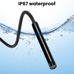 Endoscope Camera with Light, 1920P HD Borescope Camera with 6 LED Lights 16.4ft