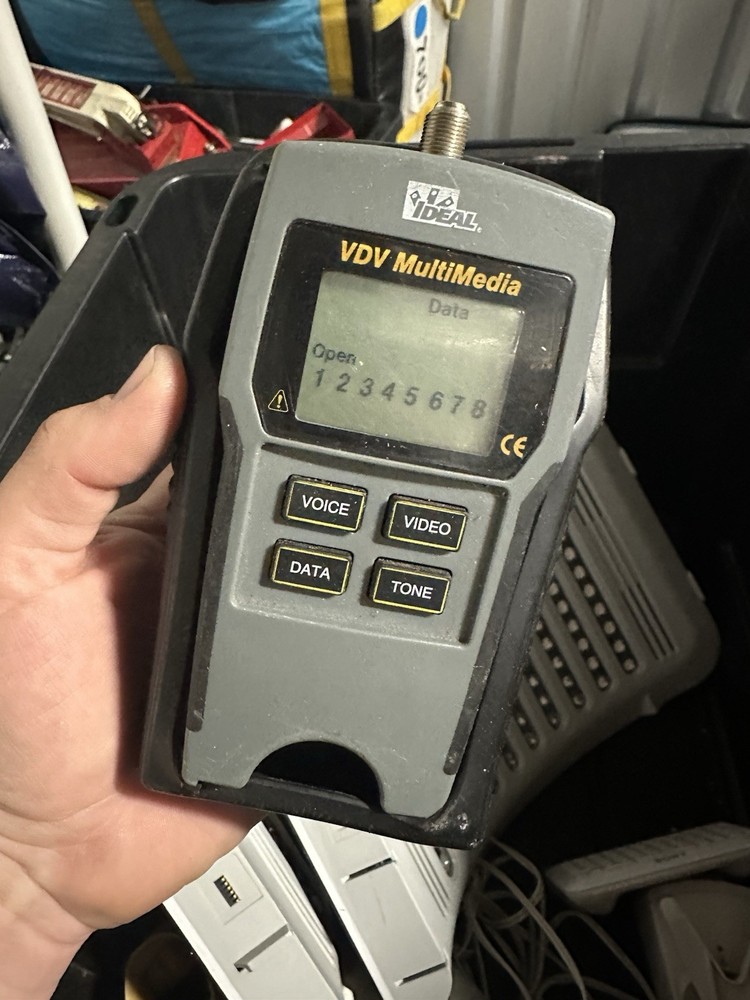 Ideal VDV MultiMedia Cable Tester Voice Video Data Tone w Remote