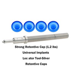 Dental Overdenture Implant Locator Abutment Retention Caps Male Cap Inserts Set