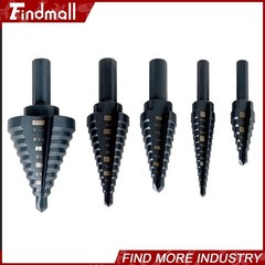 Findmall 5 Pack Oxide M2 Multiple Hole 50 Sizes 1/8- 1-3/8″ HSS Step Drill Bit