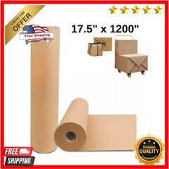 17.5″ x 1200” Brown Kraft Paper 50 lb Basis Thick Roll Packaging Shipping NEW**