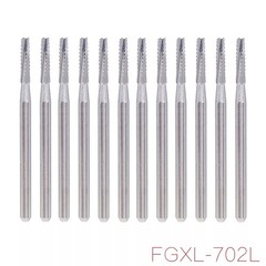 Dental Surgical Tungsten Carbide Burs FLAT END TAPER Fissure 702 FG FGOS 25/28mm
