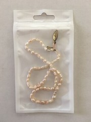 Retail White / Clear Plastic Zippered Plastic Bags with Hang Hole Pouches
