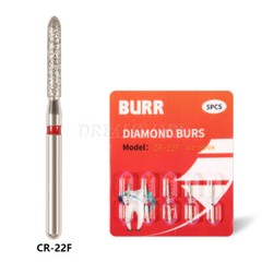 50 New Dental High Speed Handpiece Diamond Burs inlay preparation CR-22F FG1.6MM