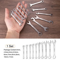 Thin Combination Wrench Set 4/4.5/5/5.5/6/7/8/9/10/11mm with 6-Point Ended