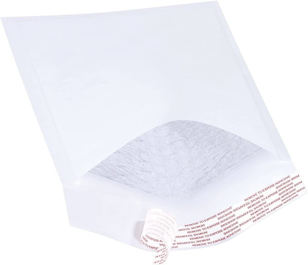 50 #1 7.25×12 White Kraft Paper Padded Bubble Envelopes Mailers Shipping…