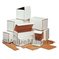 50 – 6x4x3 White Corrugated Shipping Mailer Packing Box Boxes 6 x 4 x 3