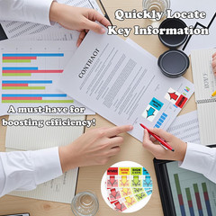 500 Sign Here Stickers & Tabs for Documents, Notary Supplies, Office Use
