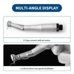AZDENT Dental 1:1 Slow Low Speed Handpiece Contra Angle Push Button E-Type AZ001