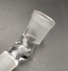 C Quality 14F-14M 45 Degree Angle Glass Ground Joint Attachment Adapter Elbow