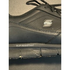 S Sport by Skechers Mens 9.5 Work Shoes Black Slip Resistant Memory Foam F184-6