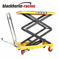 330 lbs Hydraulic Lift Table Cart Manual Double Scissor Lift Table 50″