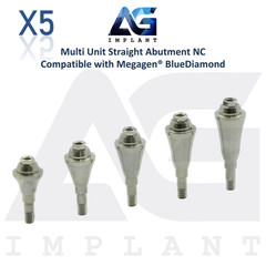 5 Straight Multi Unit Prosthetic NC X-FIT Megagen® BlueDiamond Compatible 4.8mm
