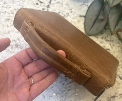 Franklin Covey? Compact Brown Leather Planner Organizer Wallet Binder READ