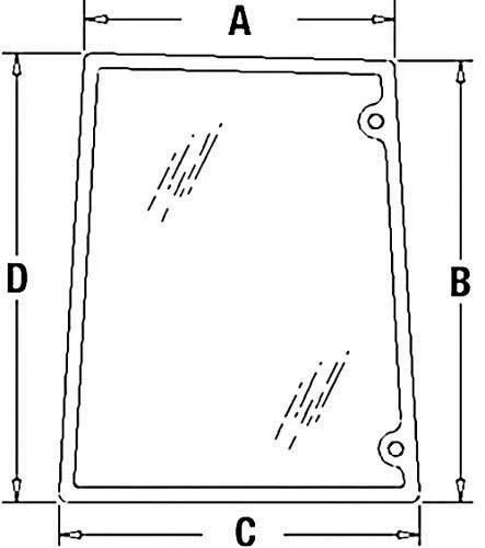 Cab Glass – Right Hand Side Window fits New Holland TS100 TS110 82029320