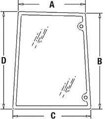 Cab Glass – Right Hand Side Window fits New Holland TS100 TS110 82029320