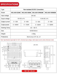 DC DC Converter 24V 36V 48V 60V 72V To 12V/13.8V Step Down Voltage Reducer
