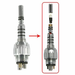 Dental 6 Hole Quick Coupler for MULTIfle LUX Fiber Optic Turbine Handpiece o&l