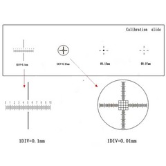 Microscope Stage Micrometer Calibration Slide 0.01mm with 4 Scales